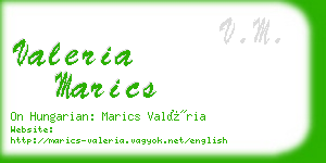 valeria marics business card